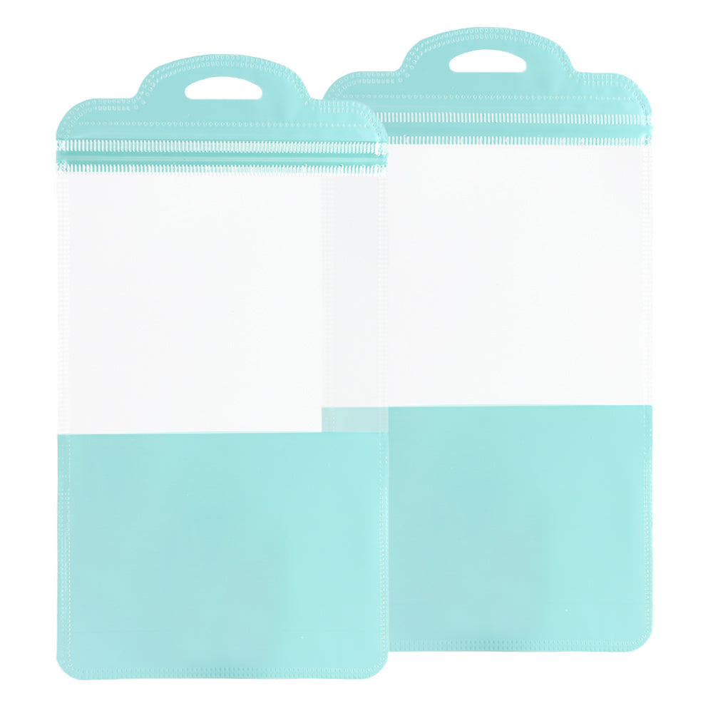 Glossy Teal Green QuickQlick® Bags with Semi Circular Hang Hole