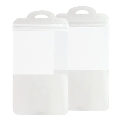 Half Soft White QuickQlick® Bags with Semi Circular Hang Hole