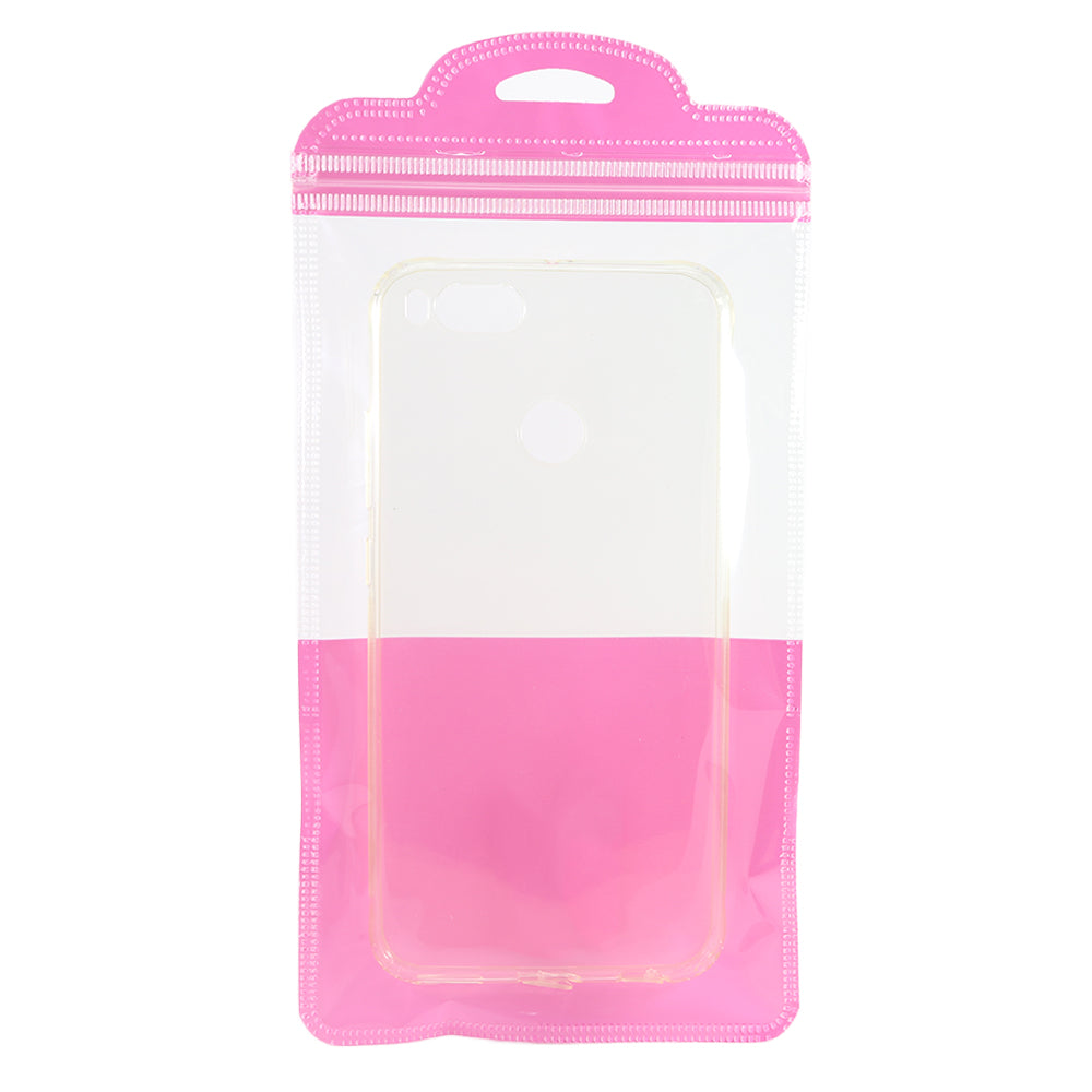 Half Salmon Pink QuickQlick® Bags with Semi Circular Hang Hole