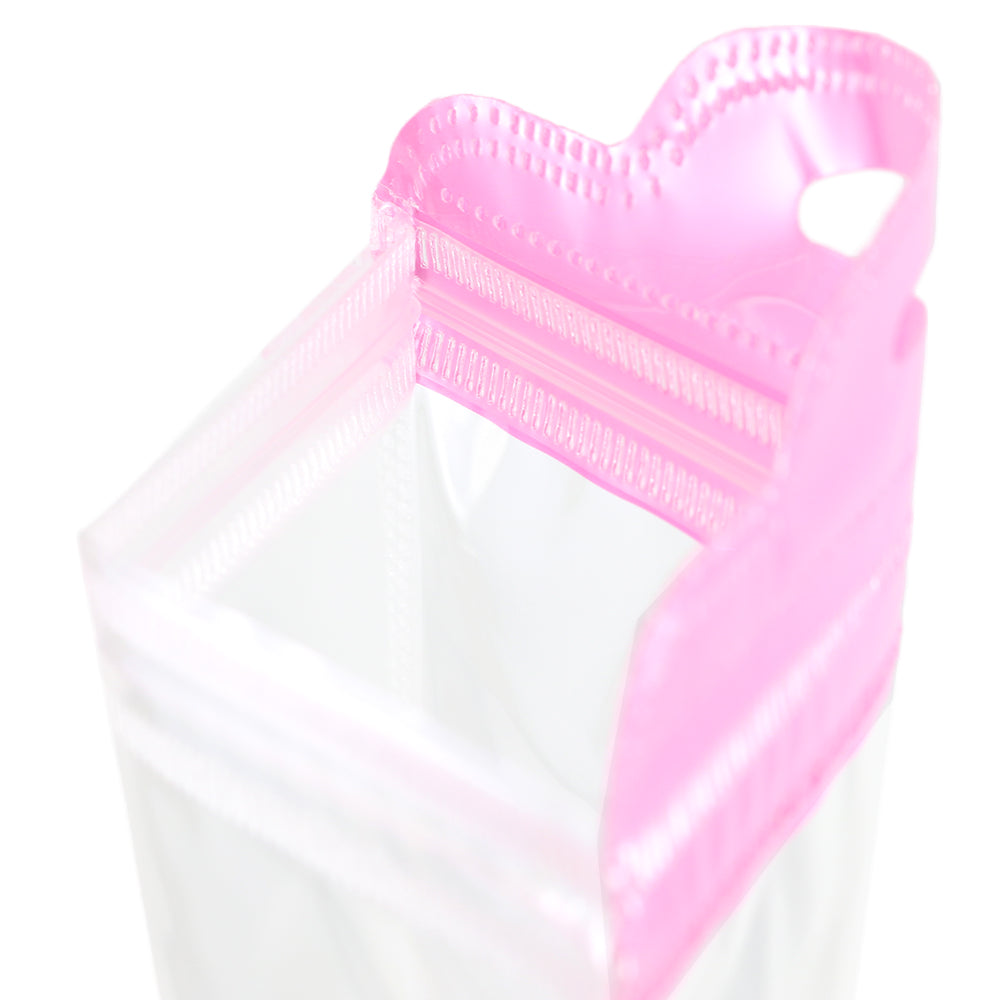 Half Salmon Pink QuickQlick® Bags with Semi Circular Hang Hole