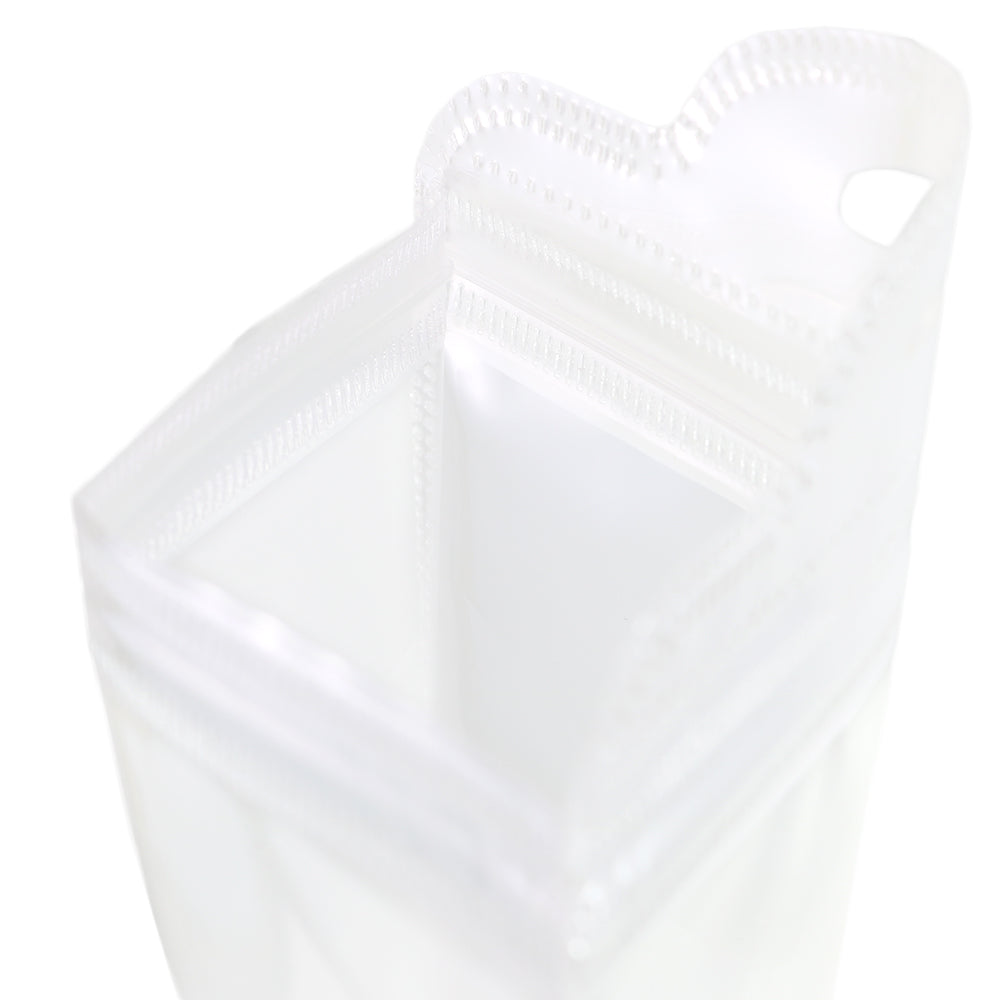 Half Soft White QuickQlick® Bags with Semi Circular Hang Hole