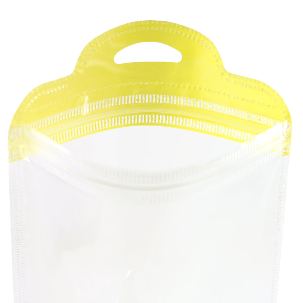 Glossy Sunlight Yellow QuickQlick® Bags with Semi Circular Hang Hole
