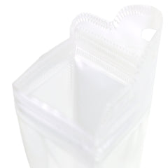 Half Soft White QuickQlick® Bags with Semi Circular Hang Hole