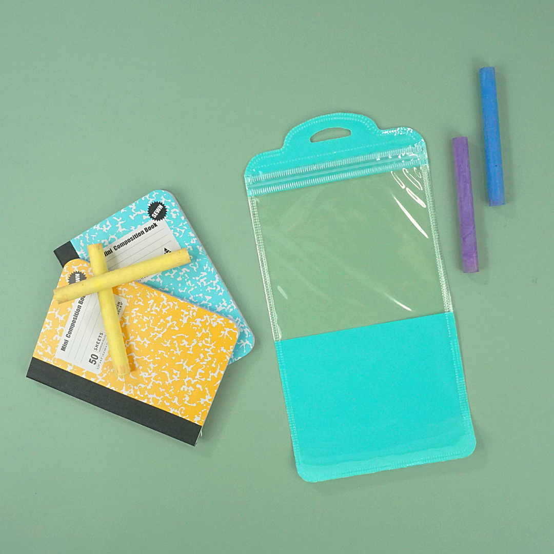 Glossy Teal Green QuickQlick® Bags with Semi Circular Hang Hole
