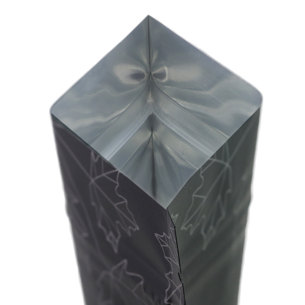 Decorative Maple Leaves Flat Zipper Seal Bags – Matte Frosted Window Aluminum Pouch