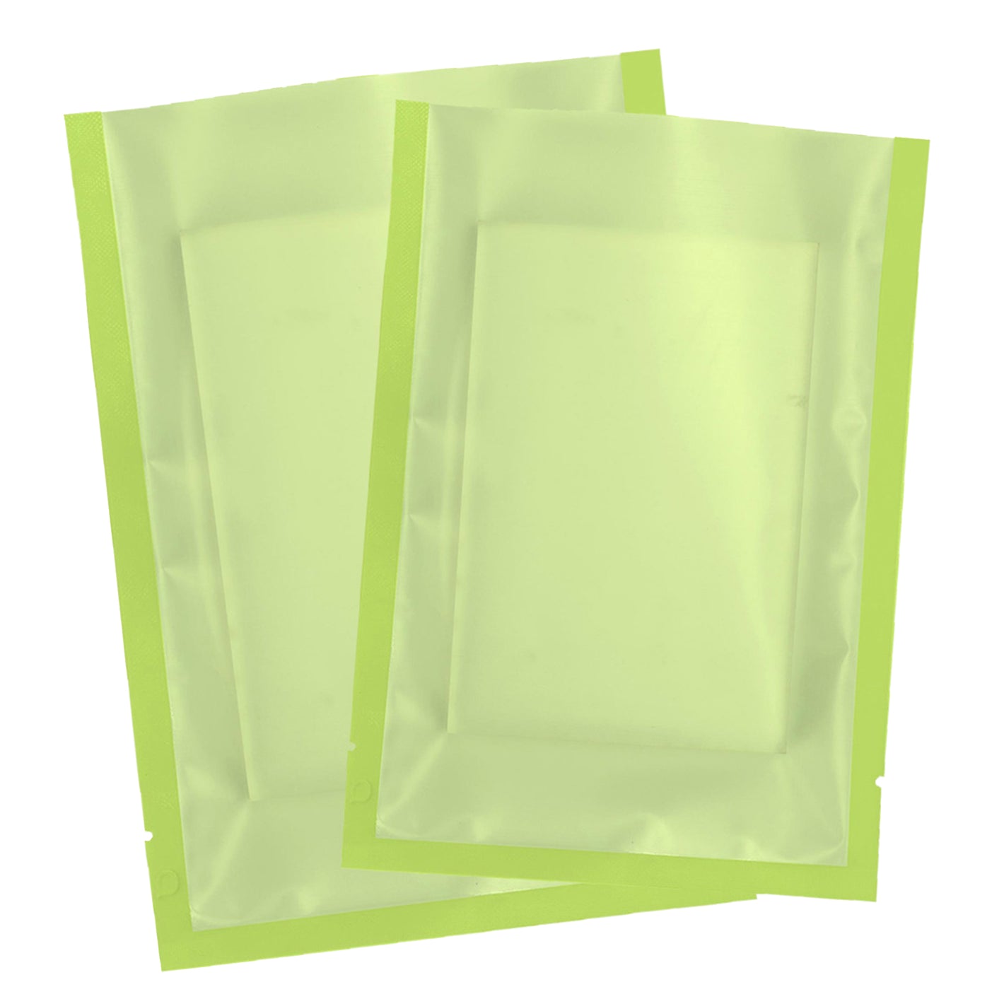 QQ Studio® Garden Salad Green Matte Plastic SlickSeal™ Bags with Frosted Window