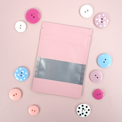 Matte Peony Pink Frosted Window Aluminum Flat QuickQlick® Bags