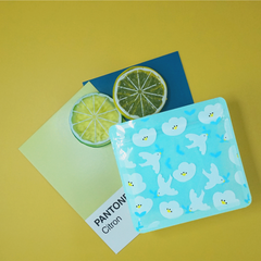 Peaceful Blue Designed Multi-Icon Pattern QuickQlick® Bags with Clear Window