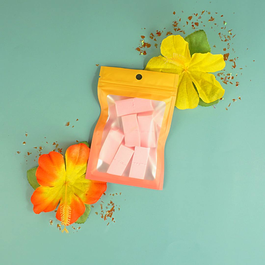 Matte Jasper Orange Gradient QuickQlick® Bags with Translucent Window