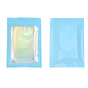 Flat Zipper Seal Bags – Neptune Blue QuickQlick® with Clear Window and Holographic Inside - Neptune Blue