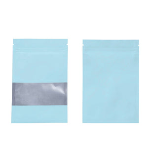 QQ Studio® Matte Powder Blue Frosted Window Aluminum Flat QuickQlick® Bags