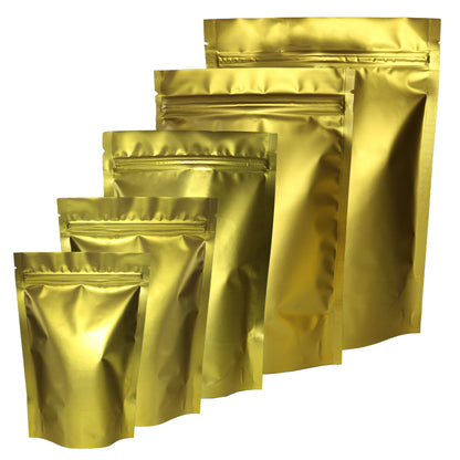 QQ Studio® Matte Brass Gold Mylar Stand Strong® Bags