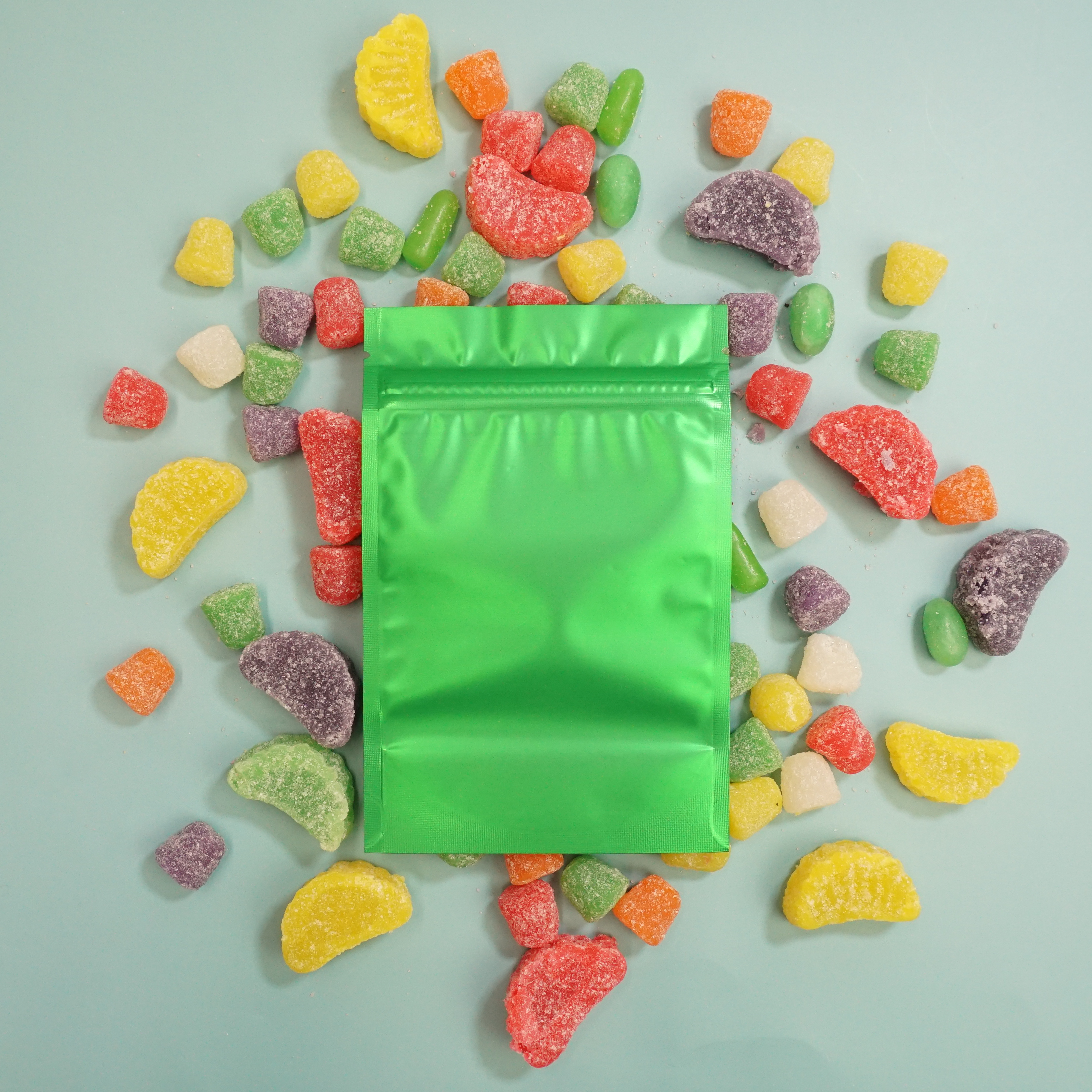 Matte Sea Green Mylar Stand Strong® Bags