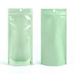 Glossy Mantis Green Pastel Tall Stand Strong® Zipper Seal Bags with Round Hang-Hole
