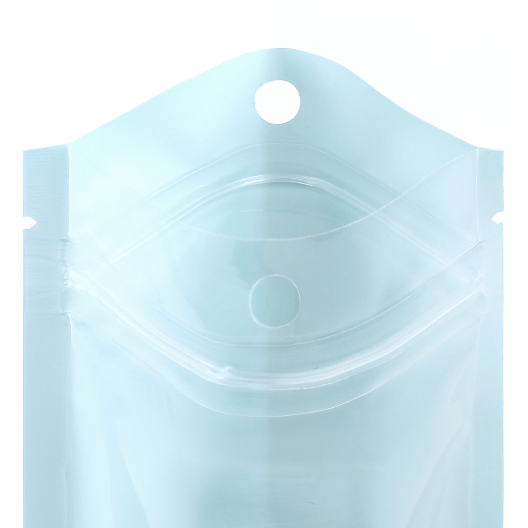 Glossy Robin Egg Blue Pastel Tall Stand Strong® Zipper Seal Bags with Round Hang-Hole
