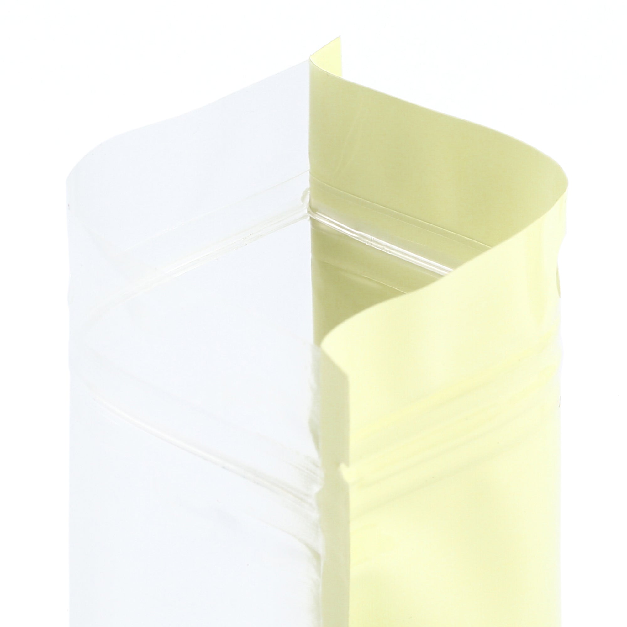 Glossy Jasmine Yellow Pastel Tall Stand Strong® Zipper Seal Bags with Round Hang-Hole
