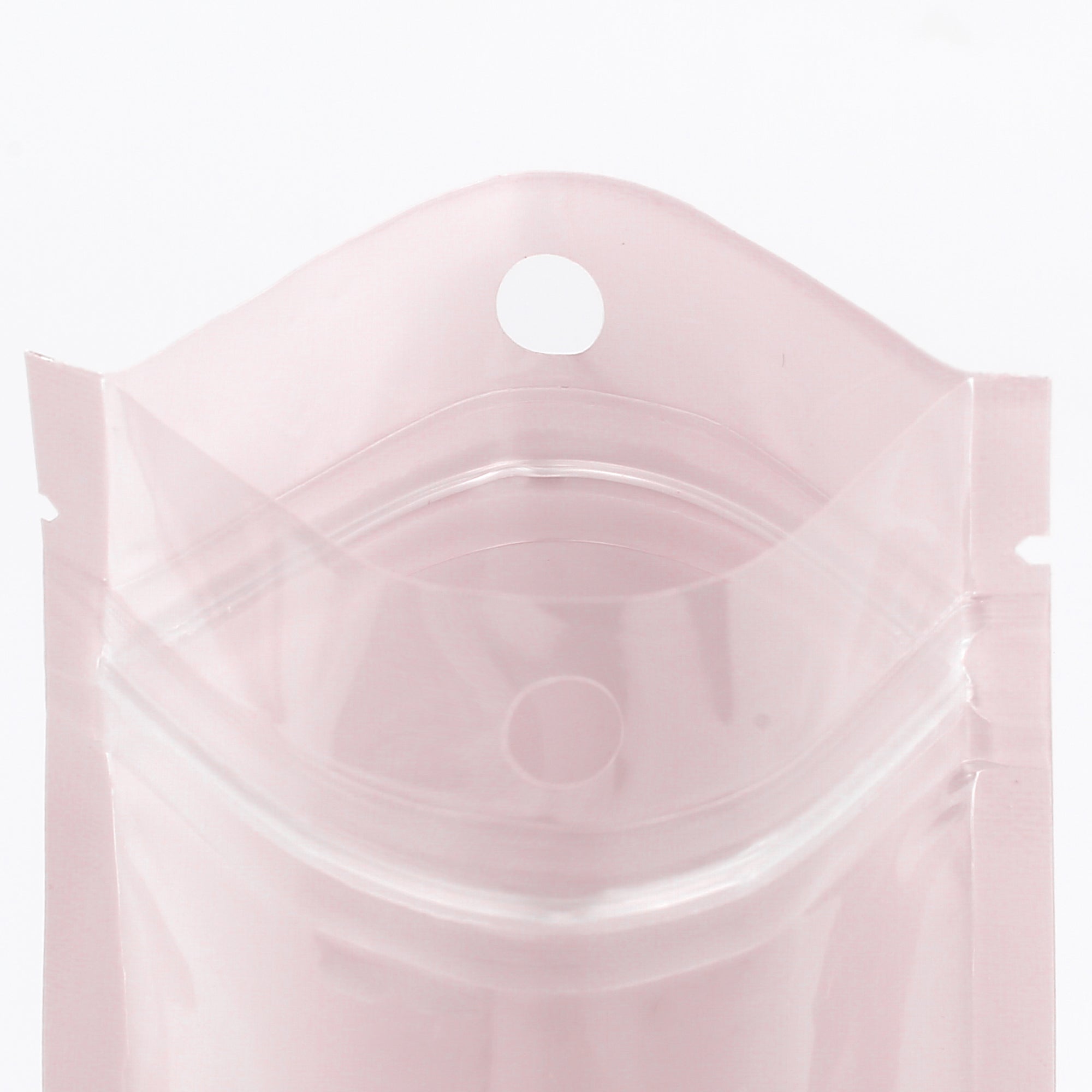 Glossy Sun Kissed Pink Pastel Tall Stand Strong® Zipper Seal Bags with Round Hang-Hole