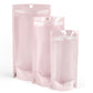 Glossy Sun Kissed Pink Pastel Tall Stand Strong® Zipper Seal Bags with Round Hang-Hole