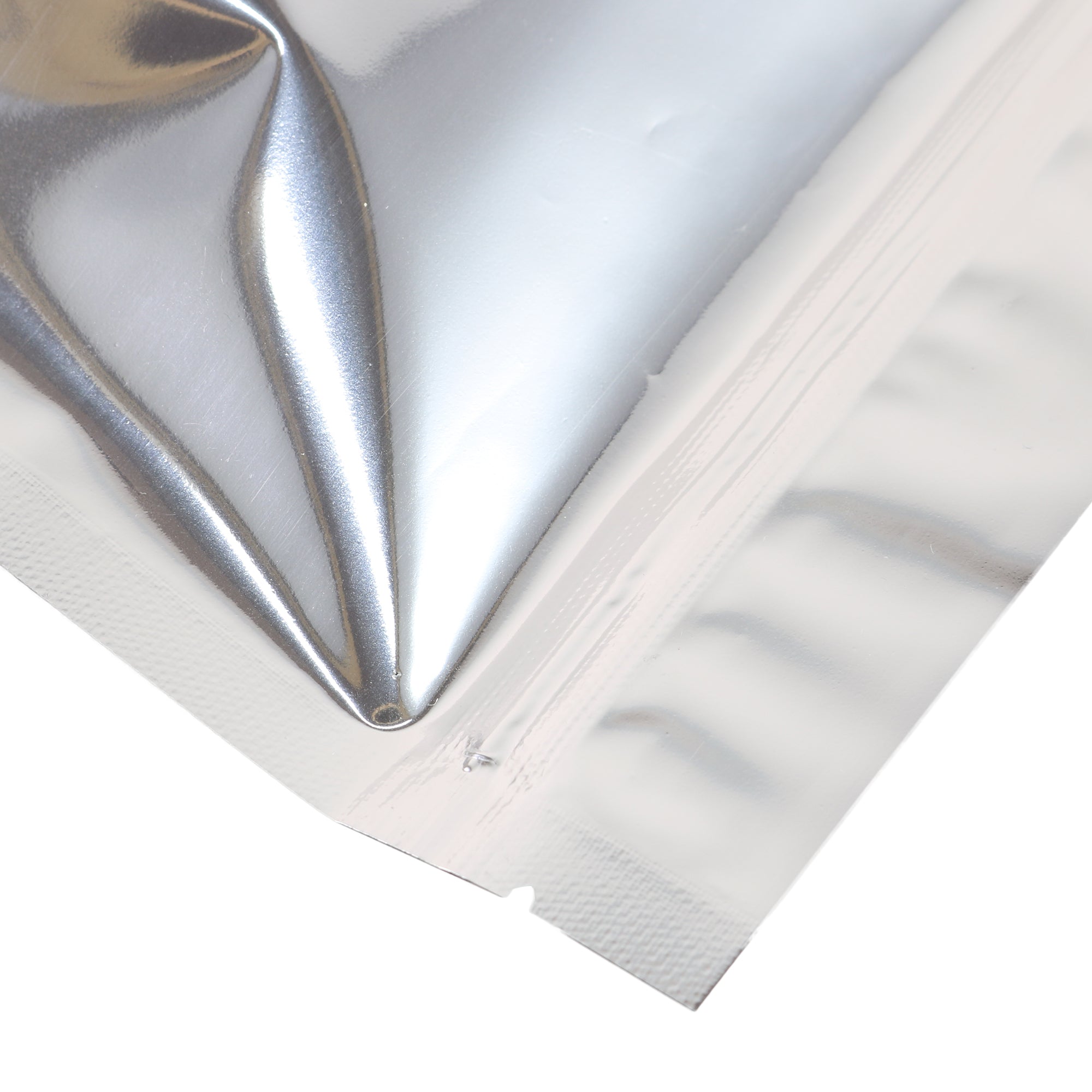 Glossy Chrome Silver Metallic Foil with Transparent Window Stand Strong® Bags