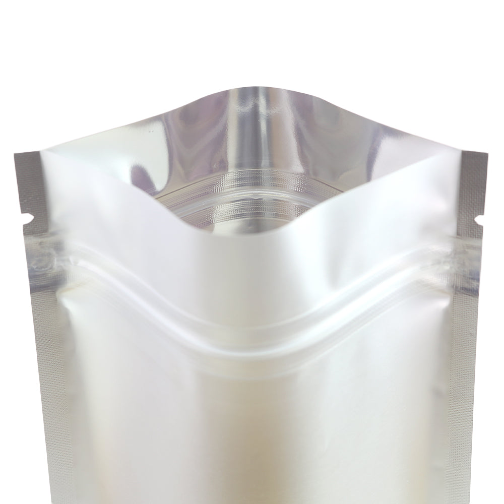 Matte Half Nickel Silver Metallic Mylar Stand Strong® Bags