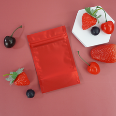 Matte Half Brick Red Metallic Mylar Stand Strong® Bags