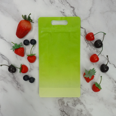 Gradient Avocado Green Clear Side Gusset Stand Strong® Bags with Die-Cut Handle