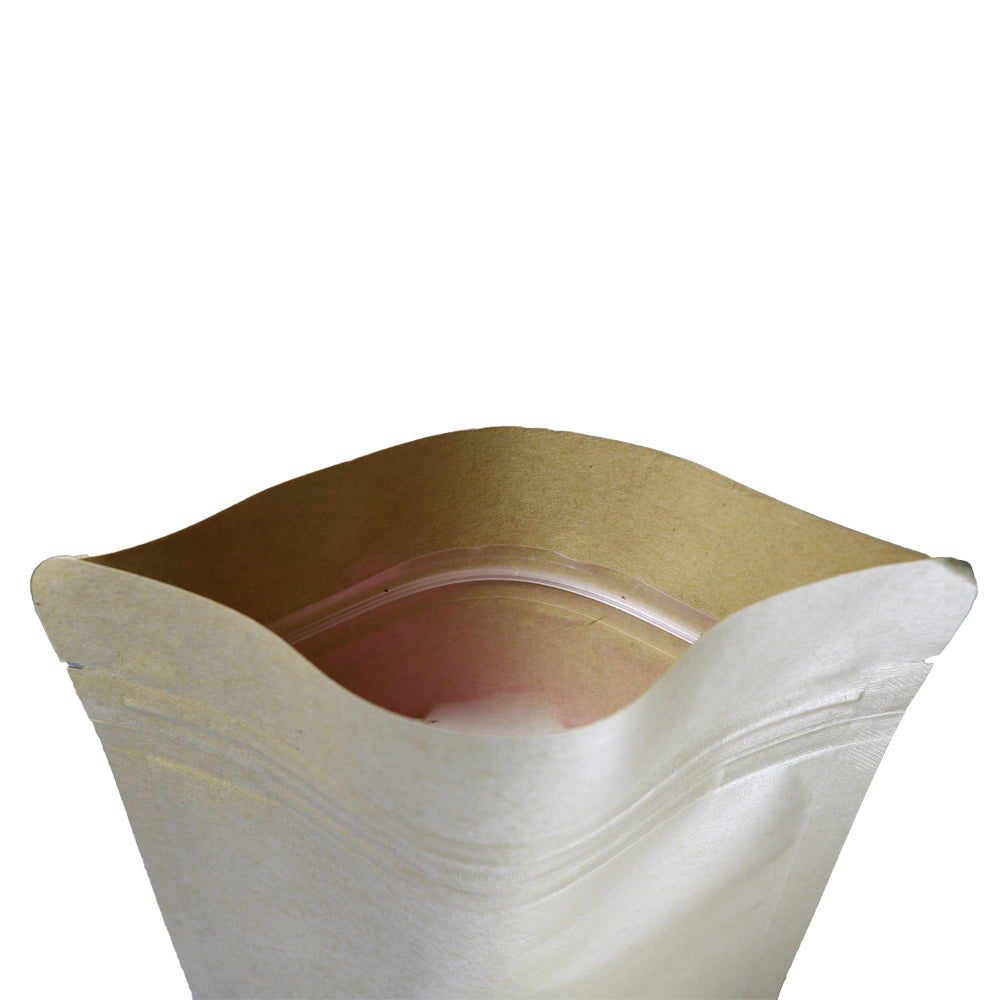 Krafty Brown Paper Side Gusset with Translucent Window Stand Strong® Bags