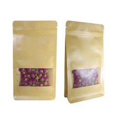 Krafty Brown Paper Side Gusset with Translucent Window Stand Strong® Bags