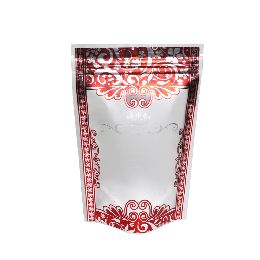 Royal Red Floral Border Design Translucent Stand Strong® Bag