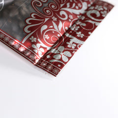Royal Red Floral Border Design Translucent Stand Strong® Bag