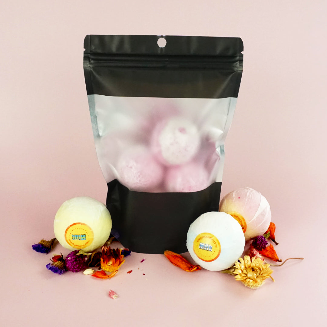 Matte Half Waxed Black Metallic Foil Stand Strong® Bags with Hang Hole