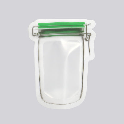 QQ Studio® Pickle Green Border Canister Shaped Plastic Stand Strong® Bags