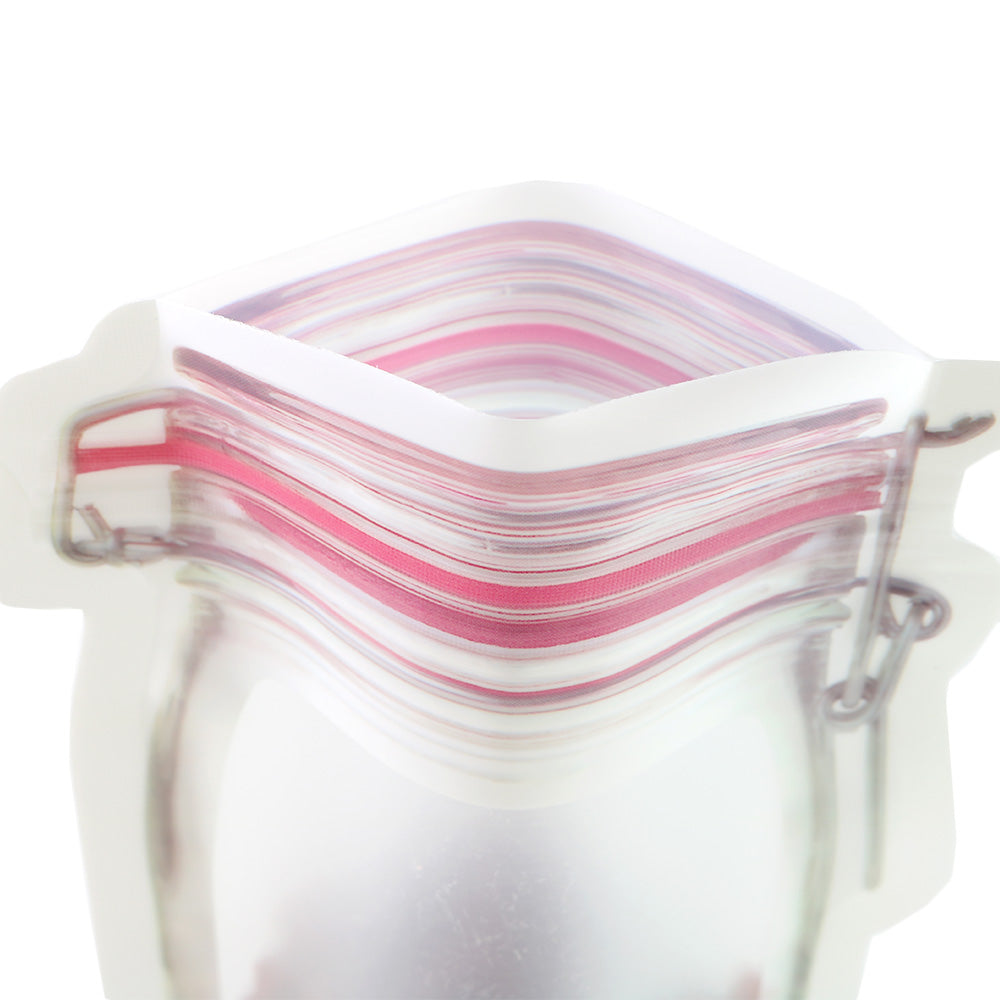 Red Preserves Border Canister Shaped Plastic Stand Strong® Bags