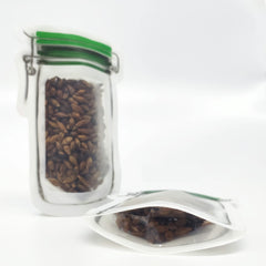Pickle Green Border Canister Shaped Plastic Stand Strong® Bags