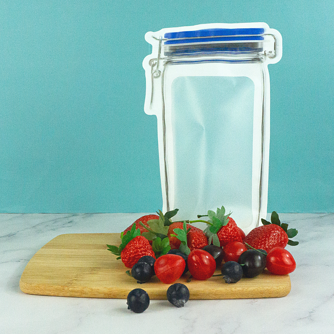 Jarring Blue Canister Shaped Plastic Stand Strong® Bags