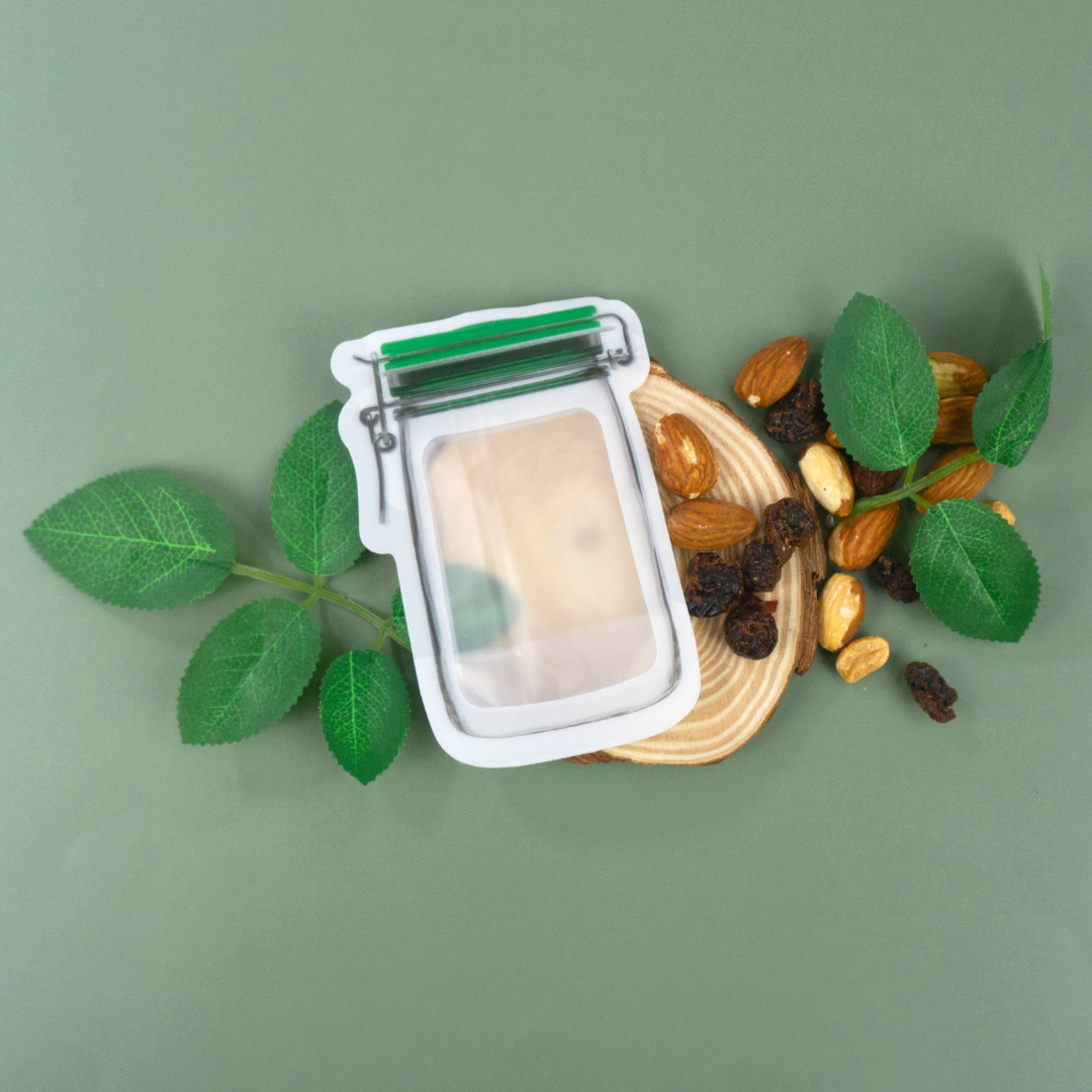 Pickle Green Border Canister Shaped Plastic Stand Strong® Bags