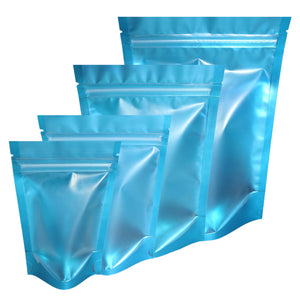 QQ Studio® Matte Half Frosty Blue Plastic Stand QuickQlick® Bags