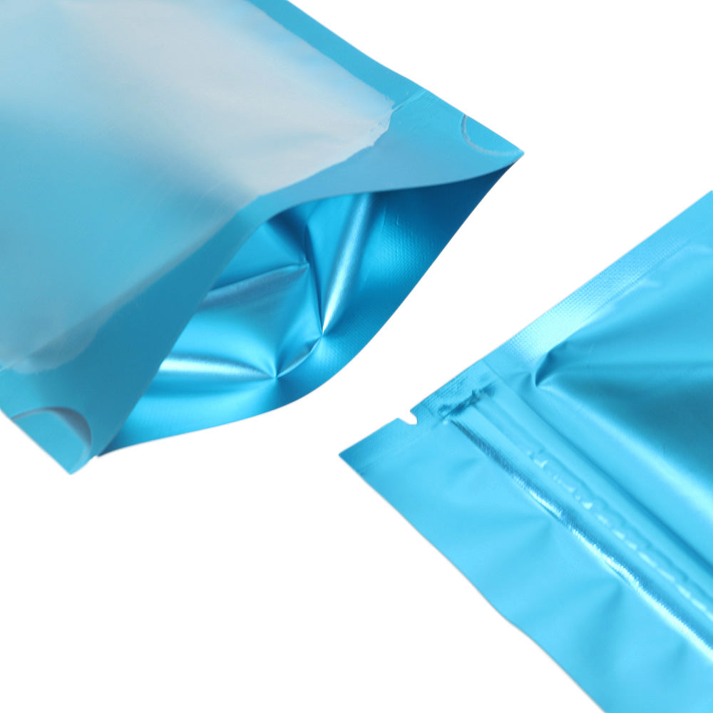 Matte Half Frosty Blue Plastic Stand Strong® Bags