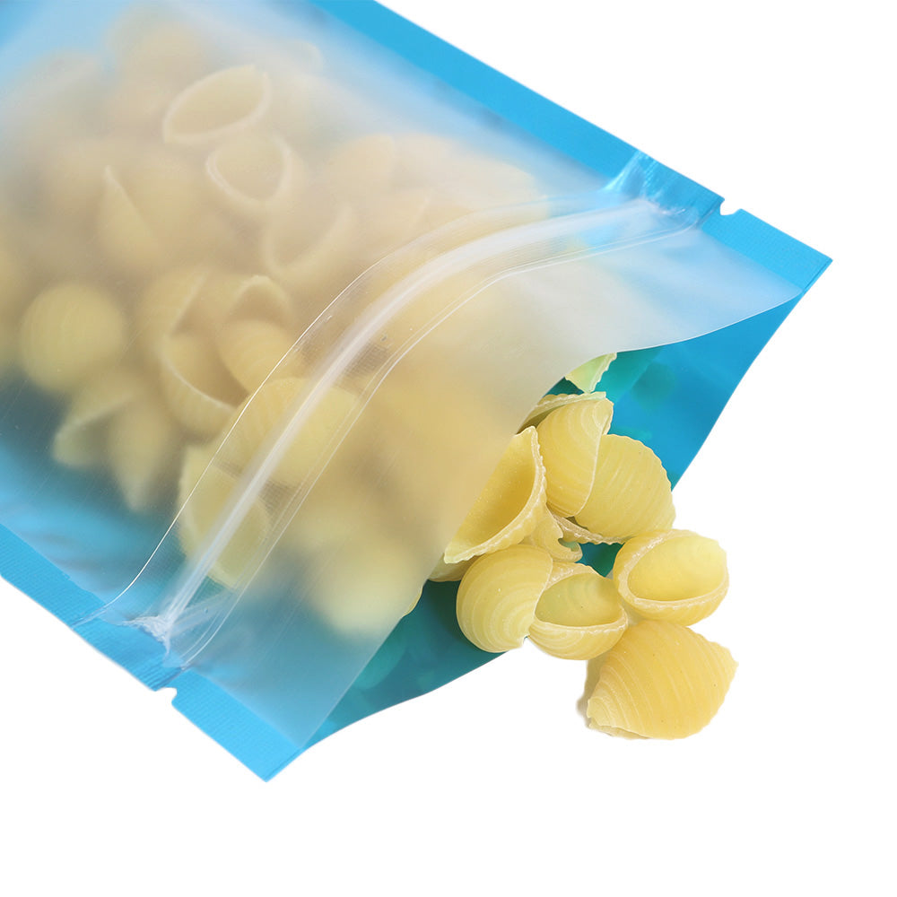 Matte Half Frosty Blue Plastic Stand Strong® Bags