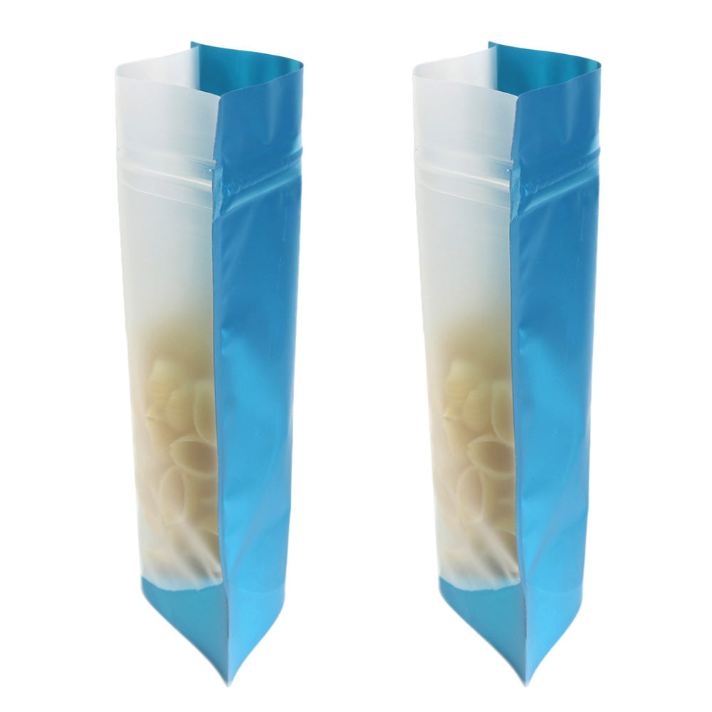 Matte Half Frosty Blue Plastic Stand Strong® Bags