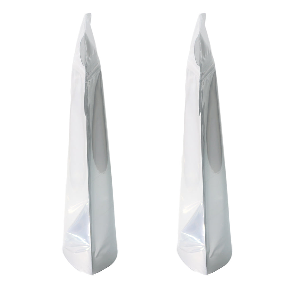 Clear and Silver Chrome Metallic Mylar Bottle Shaped Stand Strong® Bags