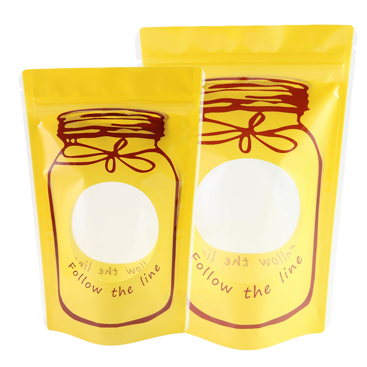 QQ Studio® Glossy Honey Yellow Bottle Design Stand QuickQlick™ Bags
