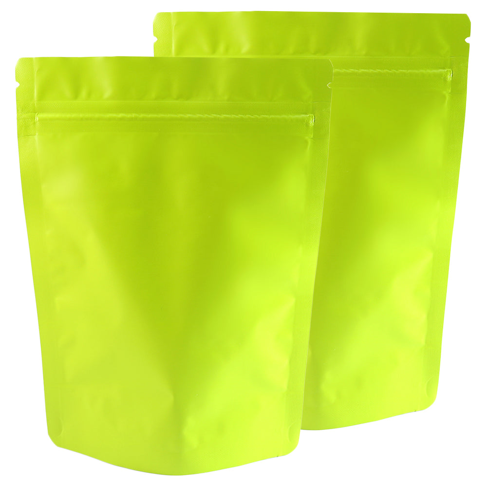 Double-Sided Matte Lime Green Aluminum Stand Strong® Bags