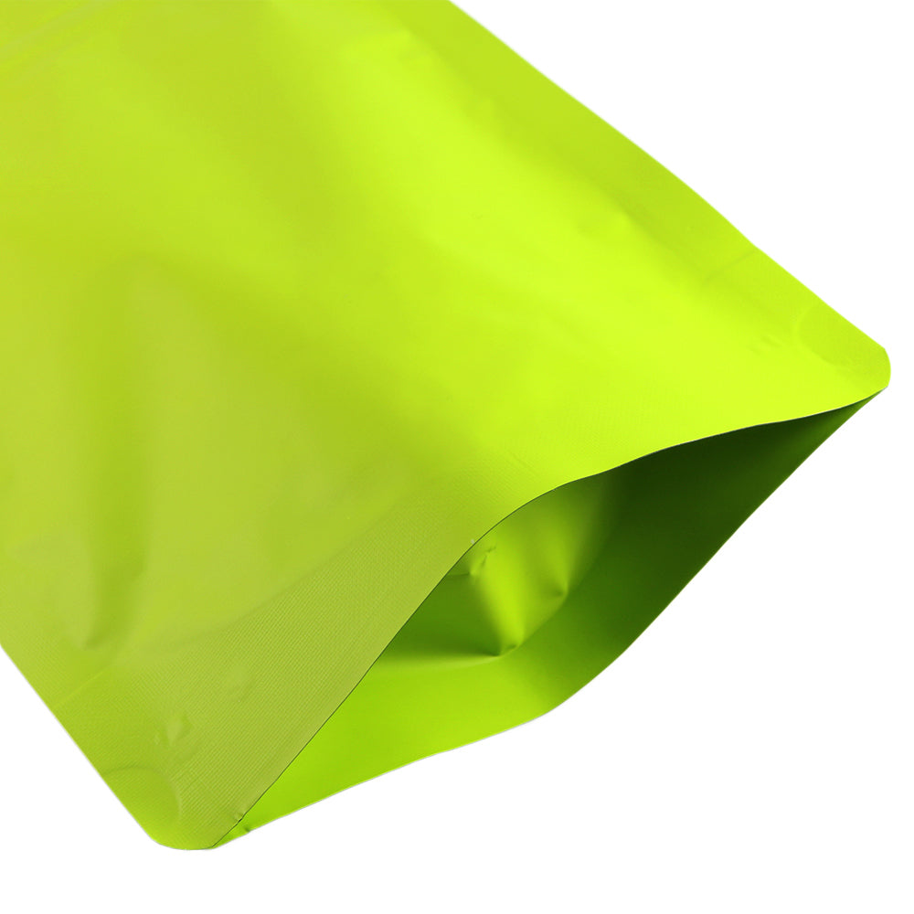Double-Sided Matte Lime Green Aluminum Stand Strong® Bags