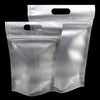 QQ Studio® Cloudy Translucent Polyethylene Stand QuickQlick® Bags with Die Cut Handles - Cloudy Translucent