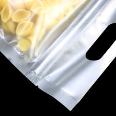 Cloudy Translucent Polyethylene Stand Strong® Bags with Die Cut Handles