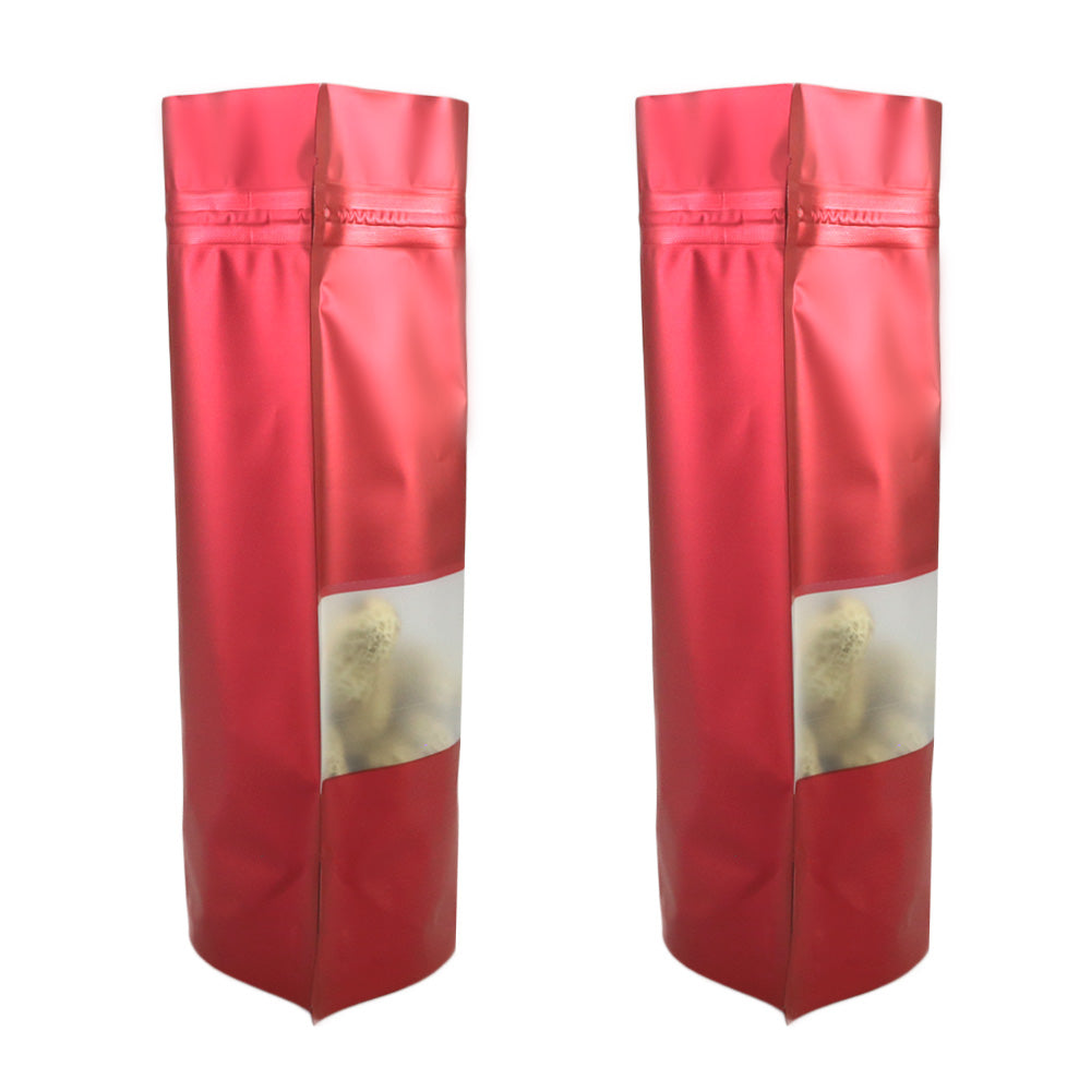 Matte Hydrant Red Frosted Window Mylar Stand Strong® Bags