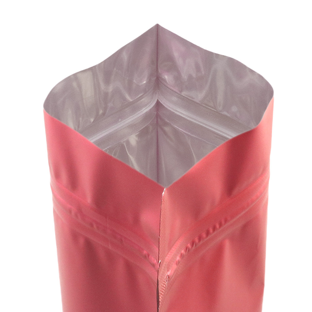 Matte Hydrant Red Frosted Window Mylar Stand Strong® Bags