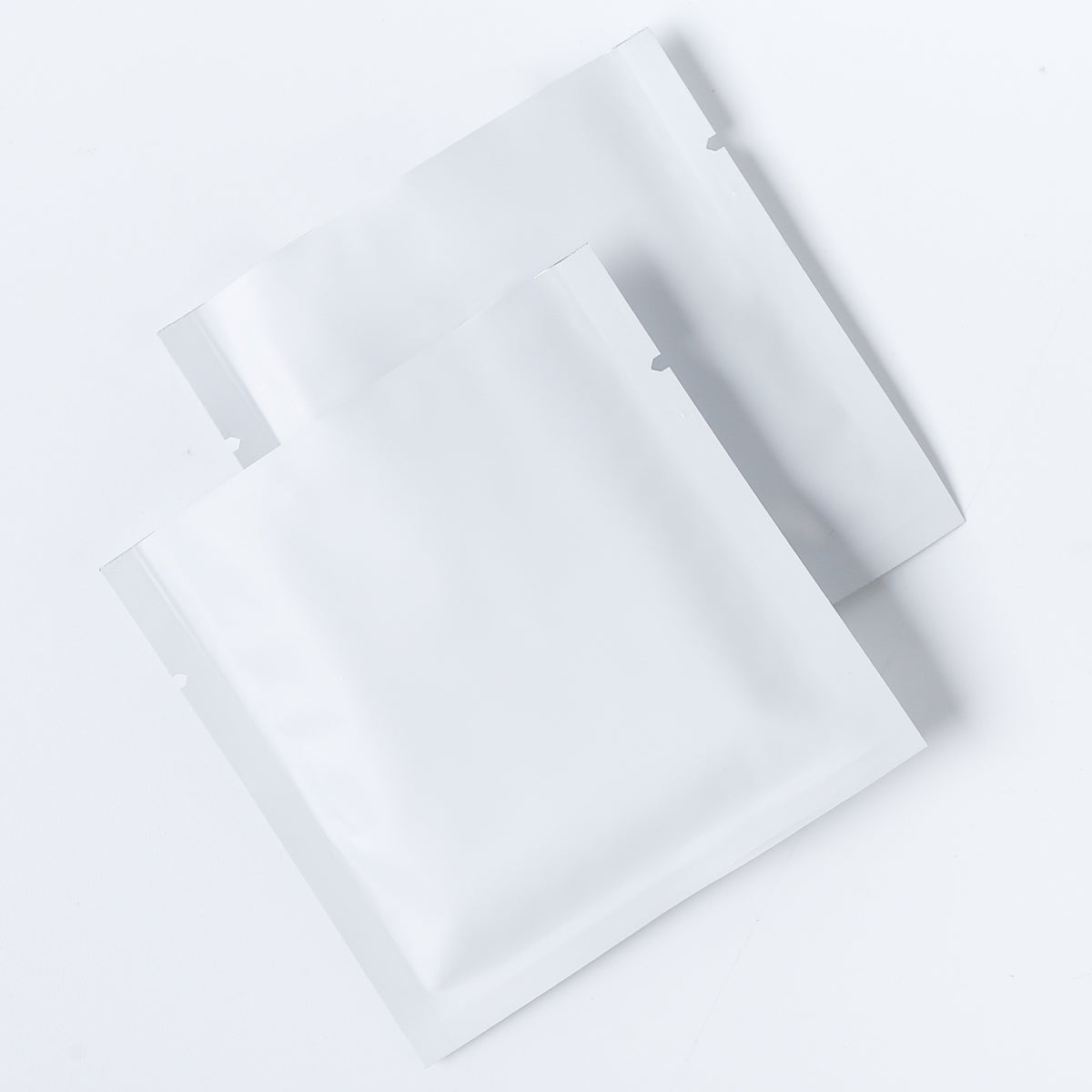 Matte Coconut White Aluminum Foil Open Fill Bags