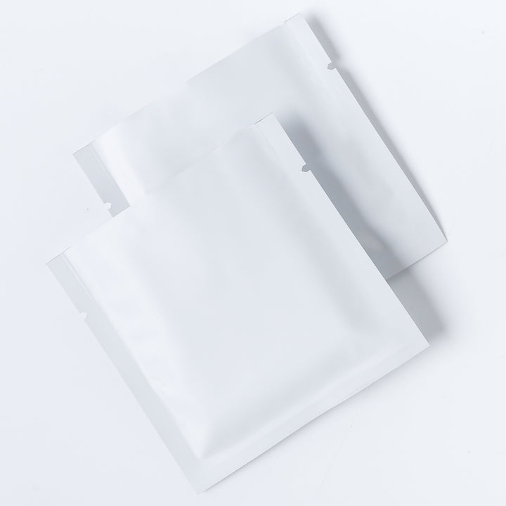 QQ Studio® Matte Coconut White Aluminum Foil Open Fill Bags
